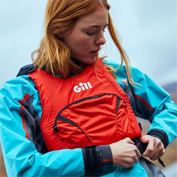 2026 Gill Pursuit Pro Racer Side Zip 50N Auxiliar De Flutuação 4916 - Red